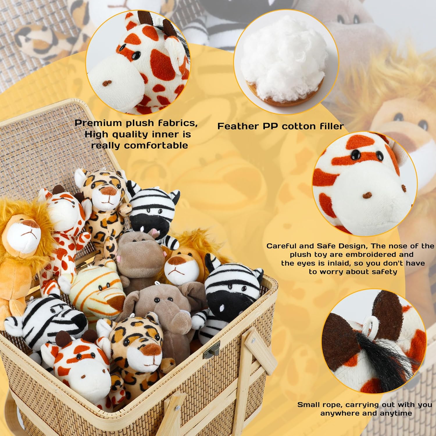 Thumbnail 6 de Spoilu 12-Piece Small Stuffed Animals Bulk Plush Set (6-Inch) for Classrooms, Parties & Baby Showers