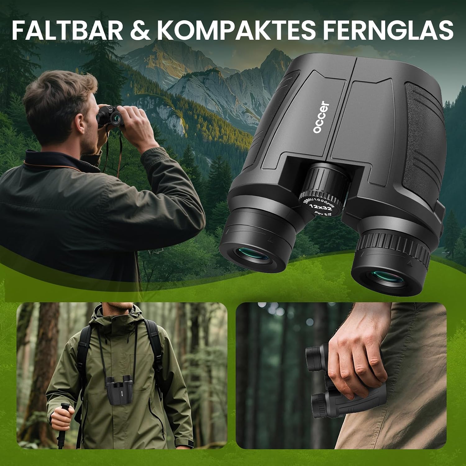 Thumbnail 5 de Occer 12x32 Fernglas Kompakt