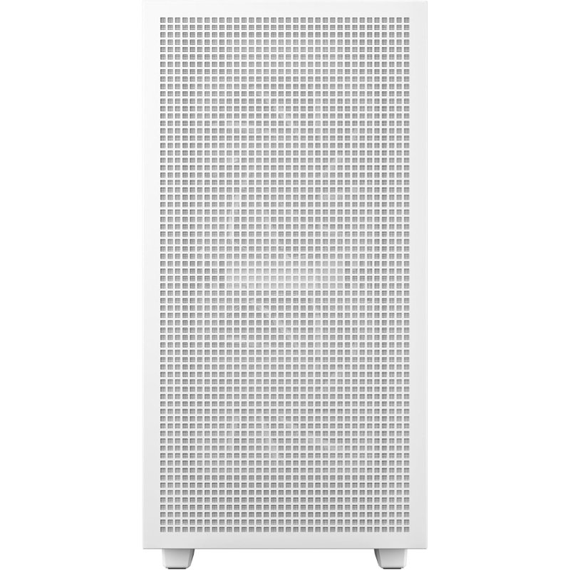 Detalle de DeepCool CH360 ARGB DIGITAL: carcasa mATX con flujo de aire frontales y panel híbrido de vidrio