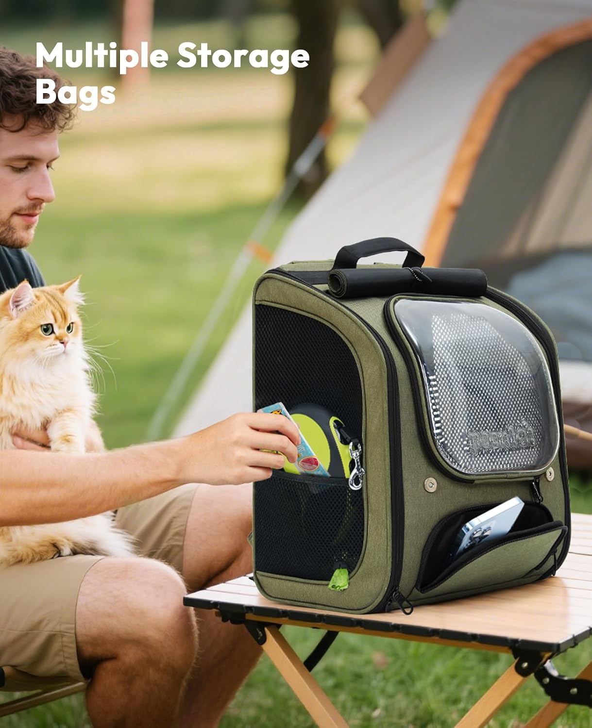 Thumbnail 6 de Pecute Large Space Cat Backpack Carrier: Breathable, Stable and Travel-Ready