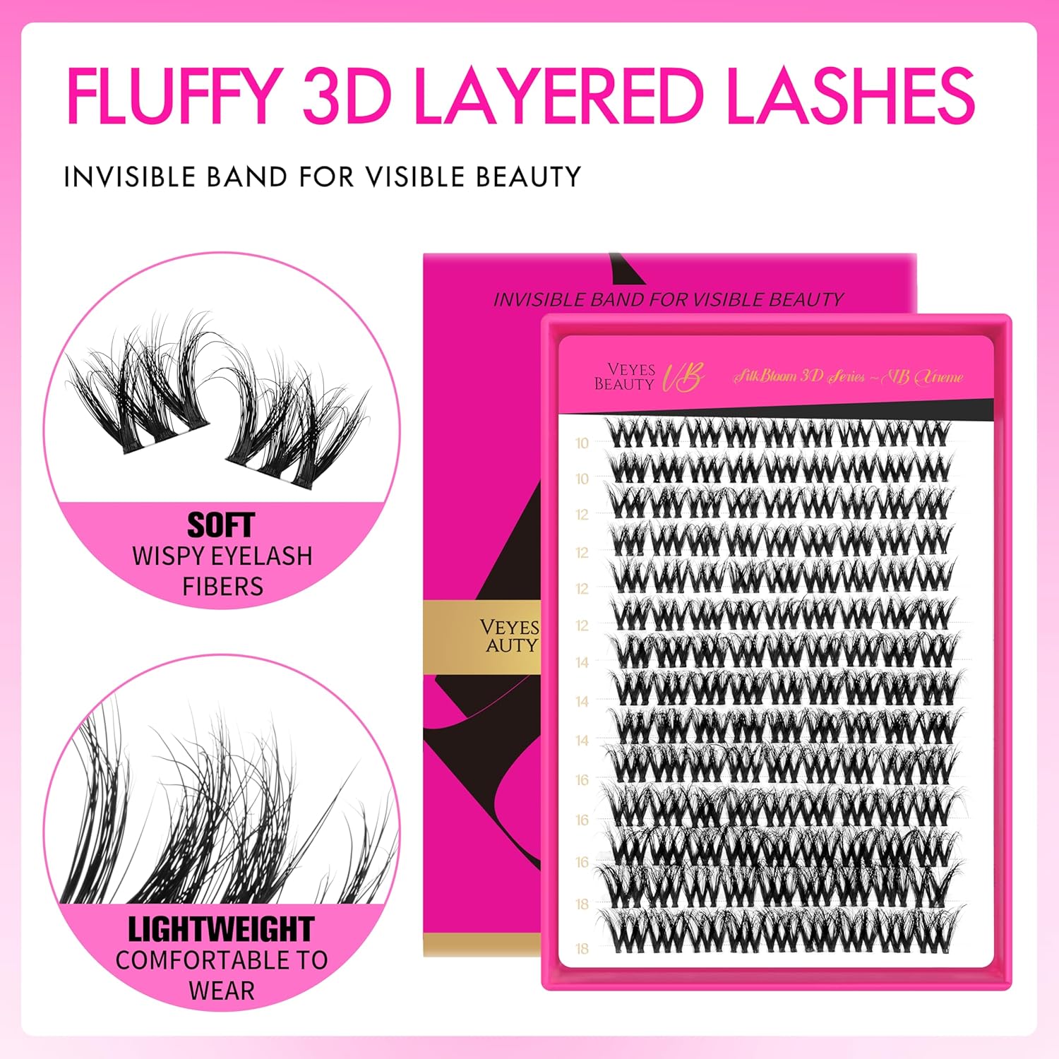 Thumbnail 1 de VEYESBEAUTY VBmuse Lash Clusters 10-18mm 💄