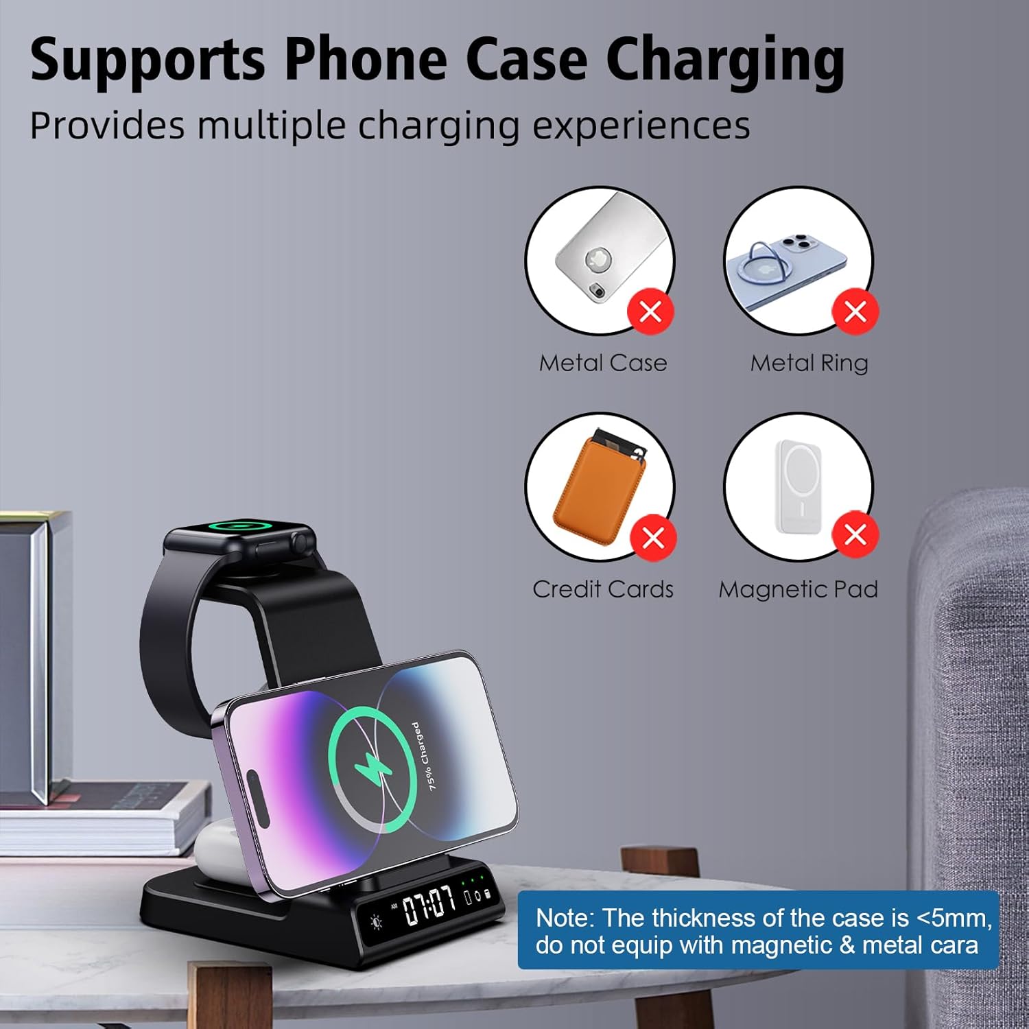 Thumbnail 6 de YiJYi 3-in-1 Watch Charger Stand