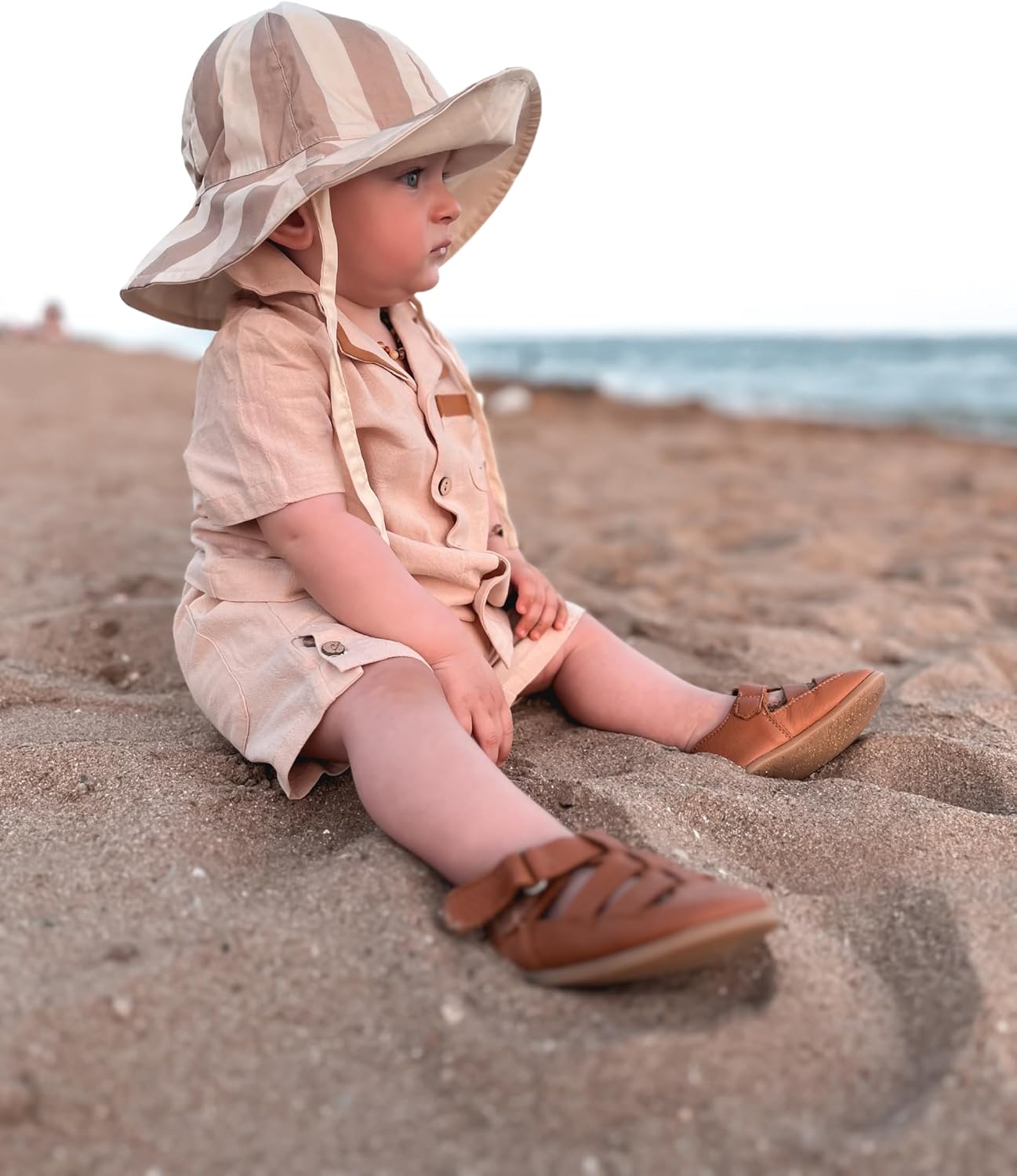 Thumbnail 6 de Volunboy Baby Boys Summer Clothing Set: Cotton Linen Short Sleeve Shirt + Shorts