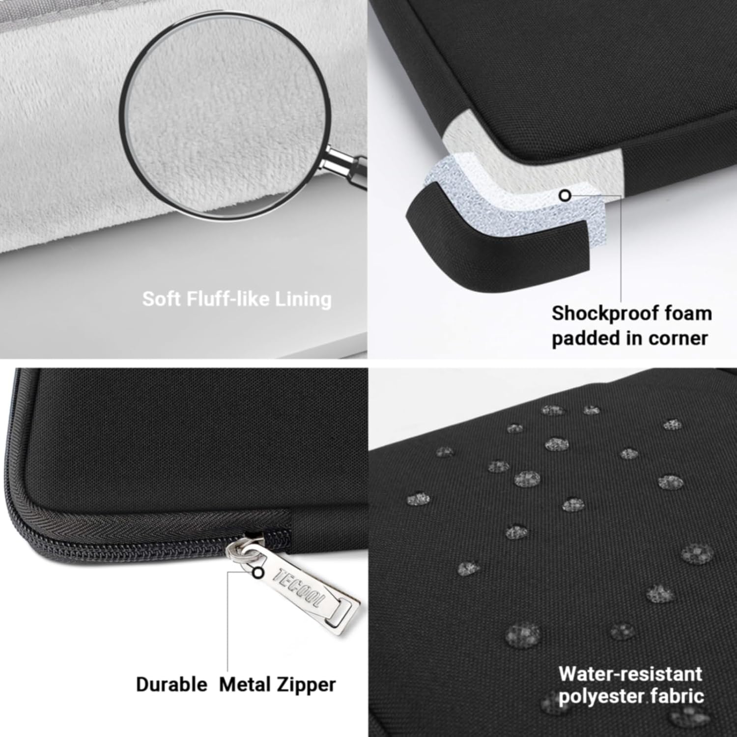 Thumbnail 5 de TECOOL 13.3 Inch Laptop Case Sleeve for MacBook Air & Pro (13.3–13.6, 14 inch) – Waterproof Protective Sleeve
