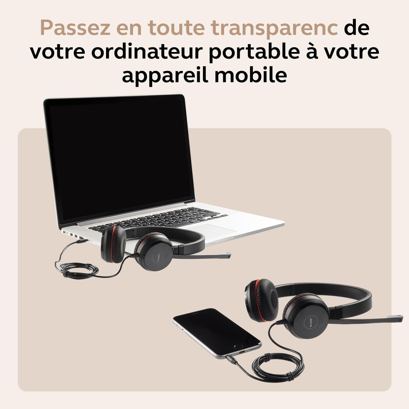 Thumbnail 5 de Jabra Evolve 30 UC casque stéréo 142 g