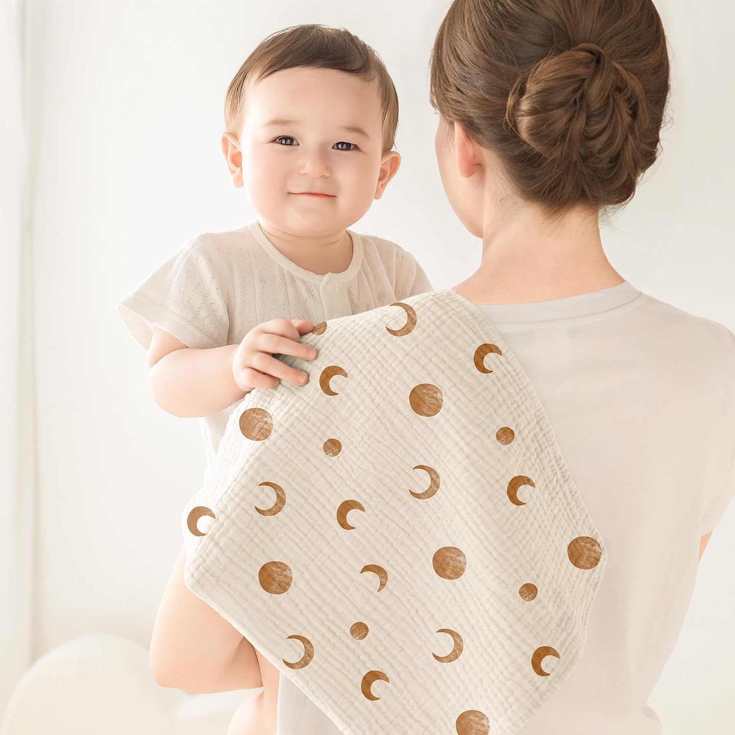 Thumbnail 1 de Susurration Mulltücher Baby Spucktücher 5er-Pack – 60x60 cm aus 100% Baumwolle, Musselin, unisex