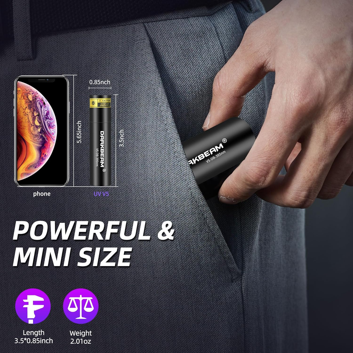 Thumbnail 6 de DARKBEAM UV Torch 365nm, 2 pack