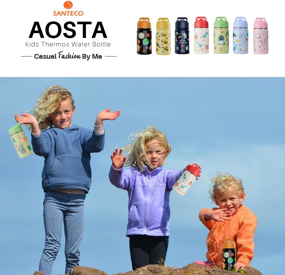 Thumbnail 7 de SANTECO Botella infantil isotérmica 500ml con pajita 🚰