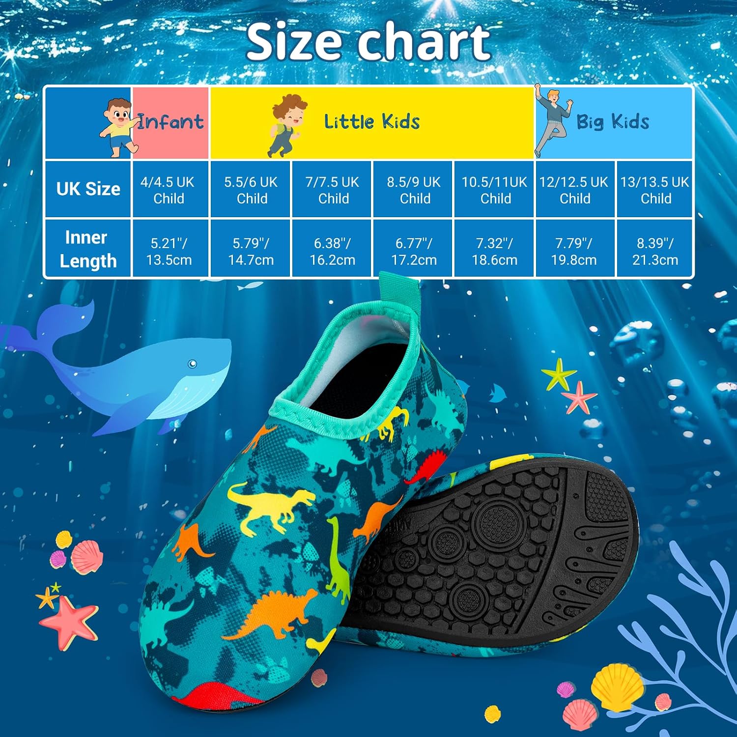 Thumbnail 5 de Kids Water Shoes for Toddlers – Non-Slip Quick-Dry Beach Shoes for Boys & Girls