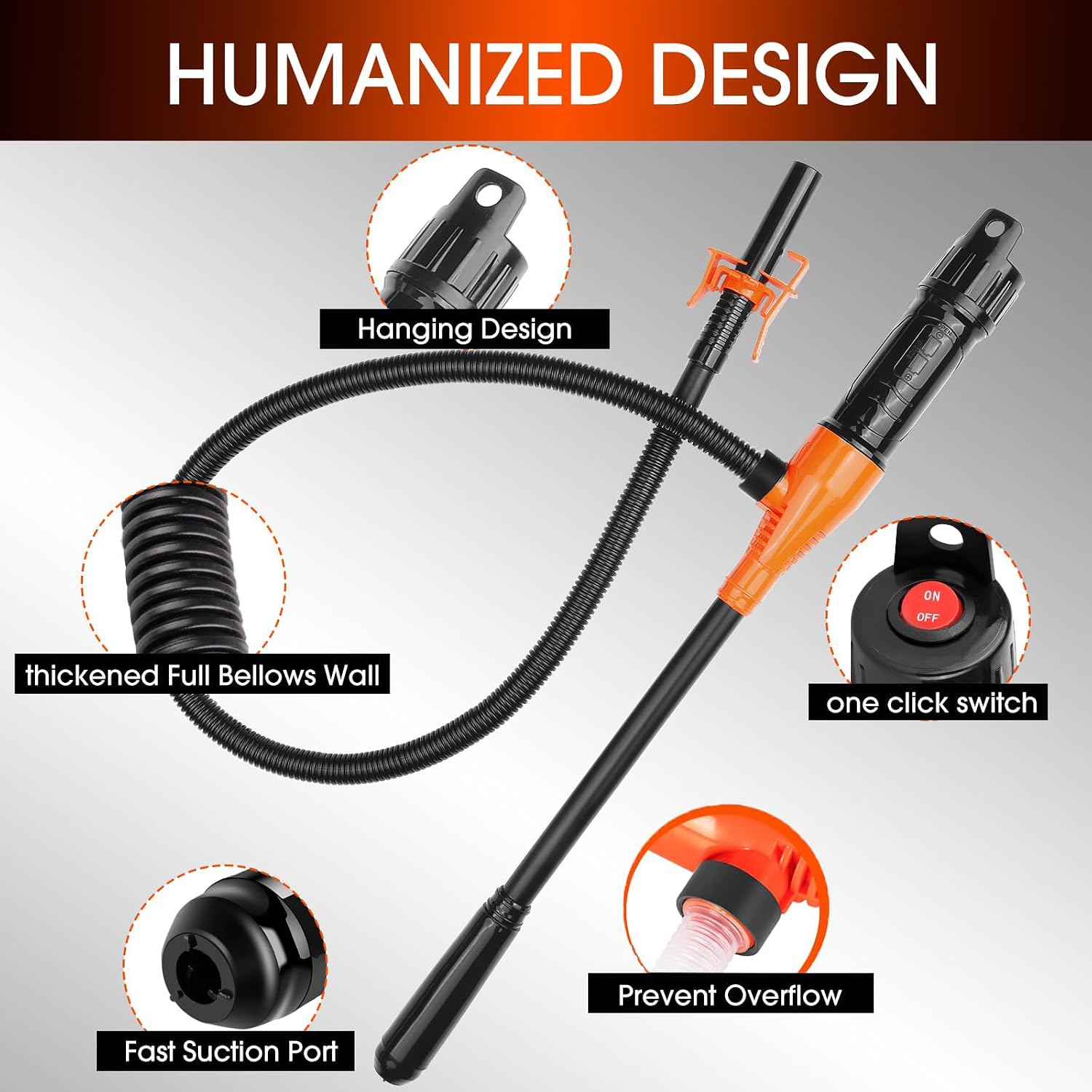 Detalle de Portable Battery-Operated Transfer Pump for Fuel, Water, and More