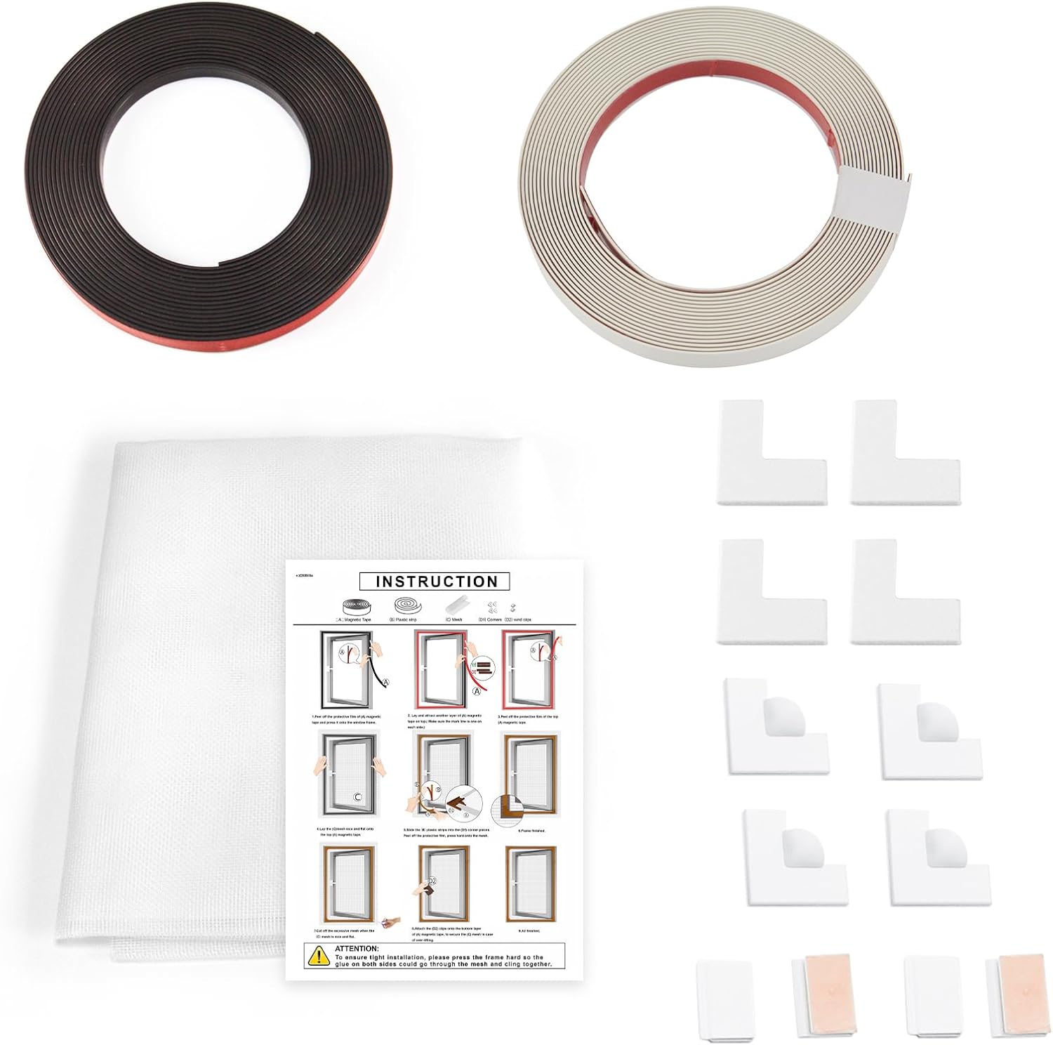 Thumbnail 5 de NeatiEase DIY Magnet-Fensterschutz Insektenschutz (bis 100 x 130 cm) mit zuschneidbarem Fliegengitter