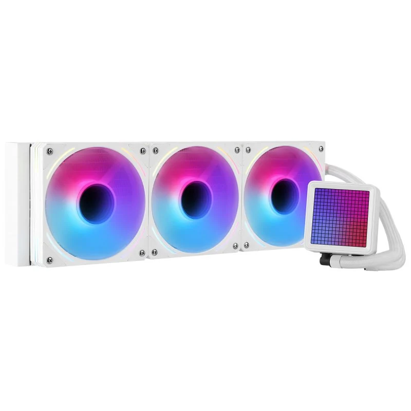 Detalle de Forgeon Solum 360 Refrigeración líquida AIO 360mm ARGB (kit blanco) con ventiladores 120 mm
