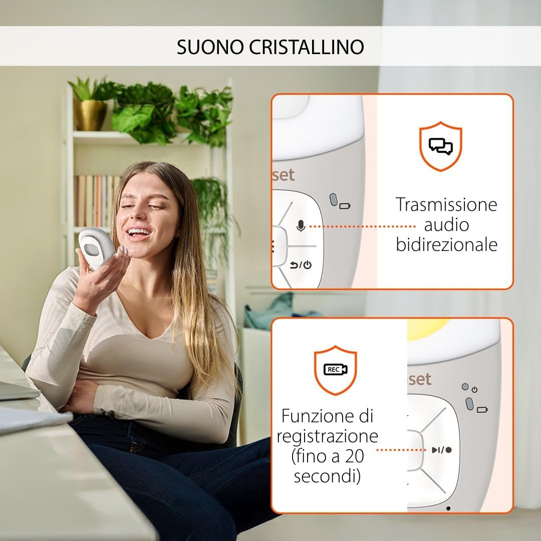 Thumbnail 2 de Gigaset BABY 100 Audio Baby DECT bidirezionale con luce notturna, timer pappa e portata fino a 300 m