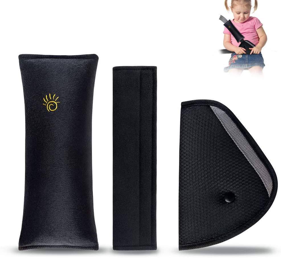 Thumbnail 2 de URAQT Coussin Ceinture Securité Enfant – Oreiller amovible pour ceinture de voiture, noir