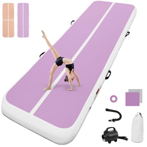 Detalle de Airtrack Matte mit elektrischer Luftpumpe 2 m Gymnastikmatte đ§â