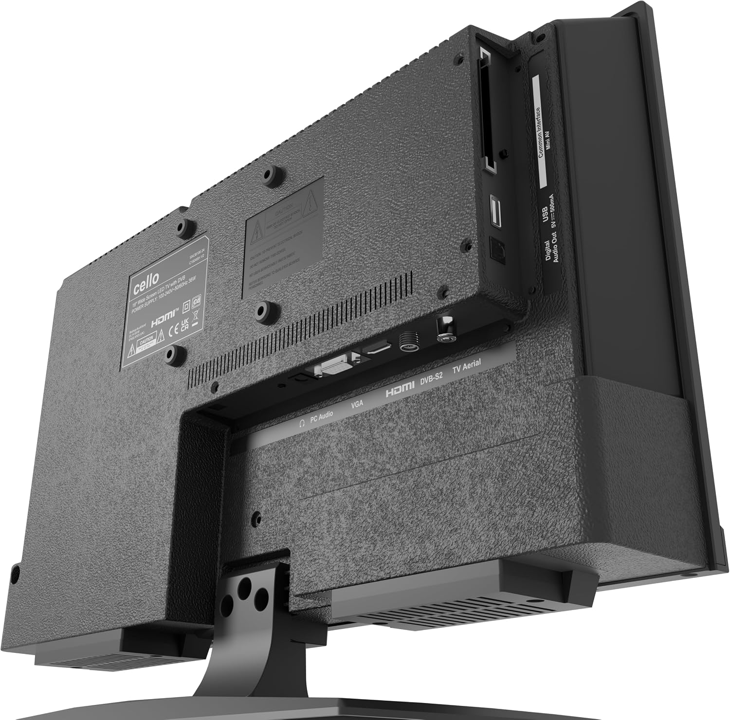 Detalle de Cello Téléviseur LED Full HD 19" sans Cadre C1924SH-12V – DVB-S2, HDMI et Enregistrement USB