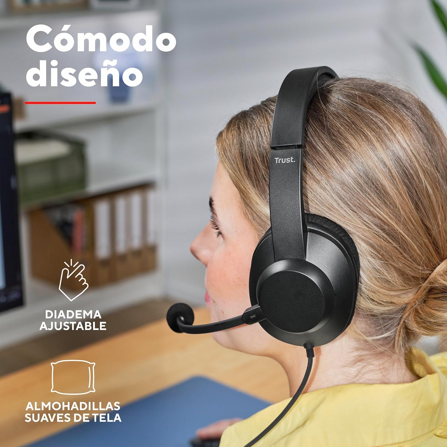 Detalle 2 de Trust Ayda MAX Auriculares USB-C con Cancelación de Ruido