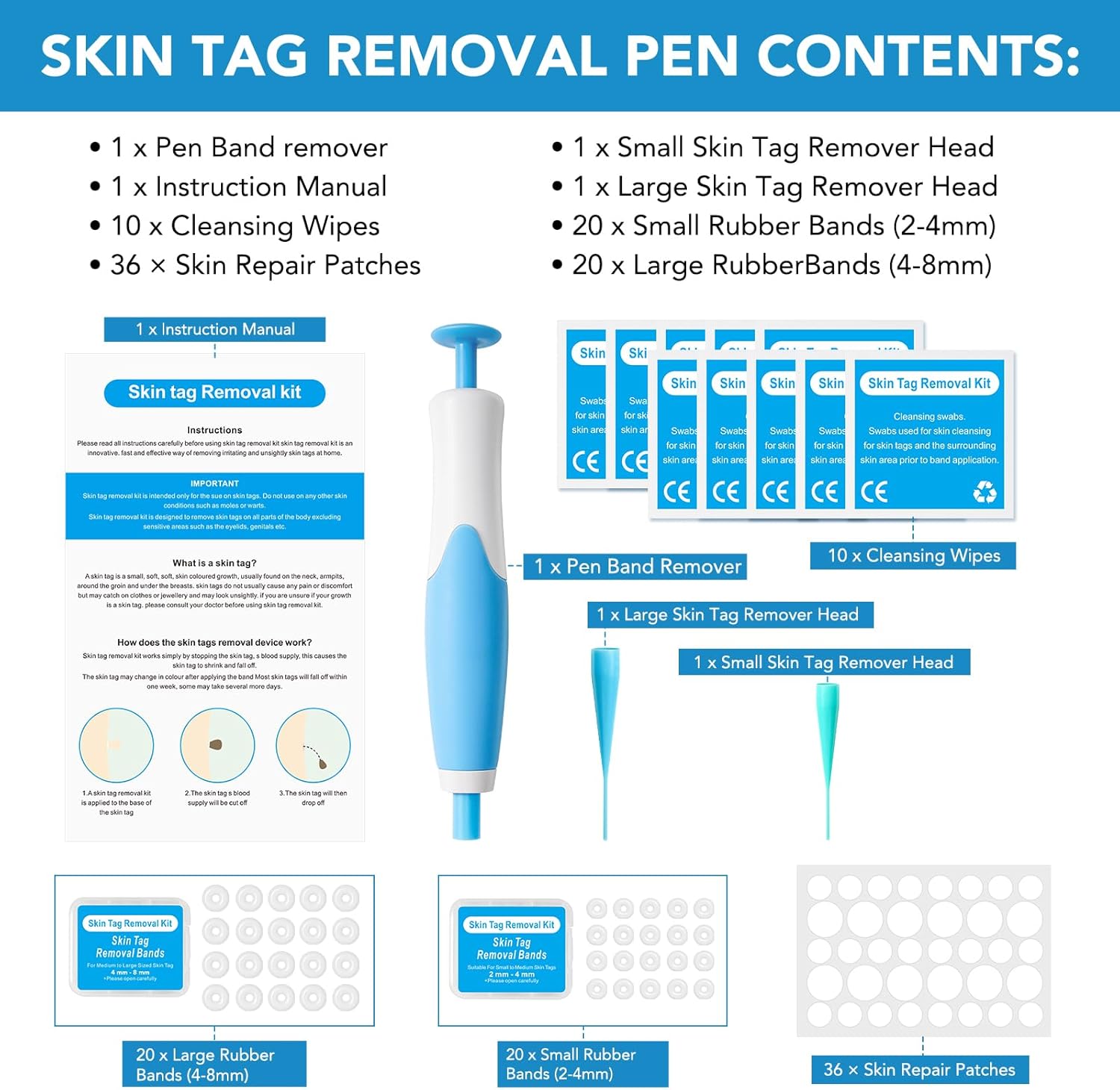 Thumbnail 6 de Auto Tool Kit Skin Tag Remover 36 Patches 🩺