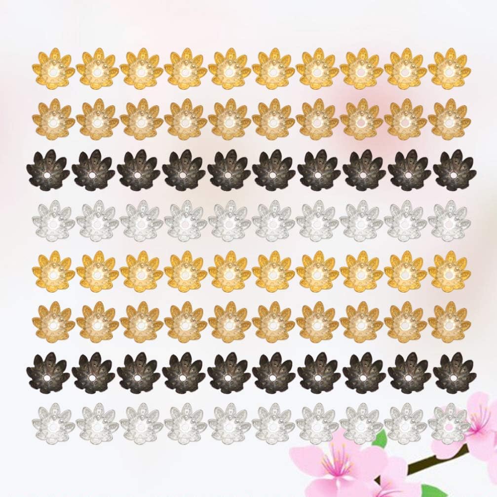Thumbnail 3 de Milisten 500 Stücke Perlenkappen Lotus Form – Hohl Spacer Endkappen für DIY Schmuck