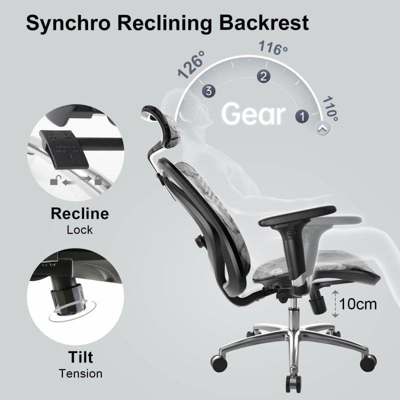 Thumbnail 1 de Sihoo M57: Silla ergonómica con soporte lumbar ajustable y reposabrazos 3D