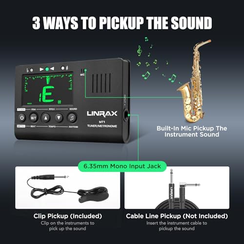 Detalle 2 de Linrax MT1 3-in-1: Digitales Metronom, Stimmgerät und Tongenerator