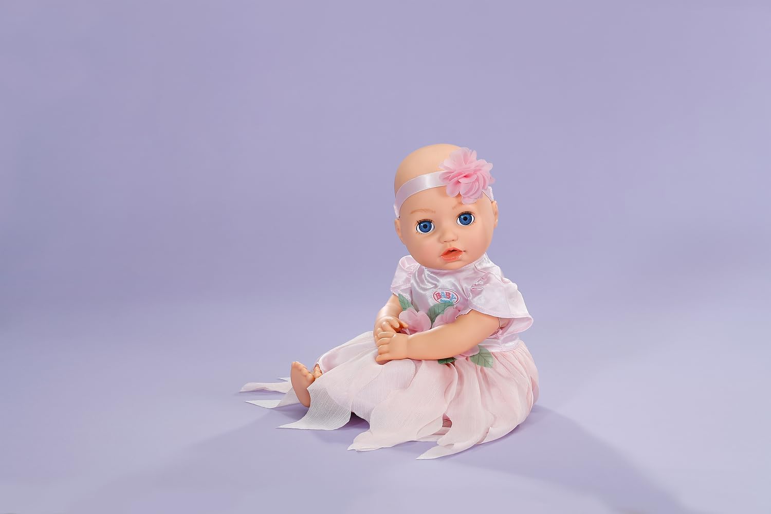 Detalle de BABY born Flower Fairy Outfit for 43 cm Dolls, Pink Dress and Headband