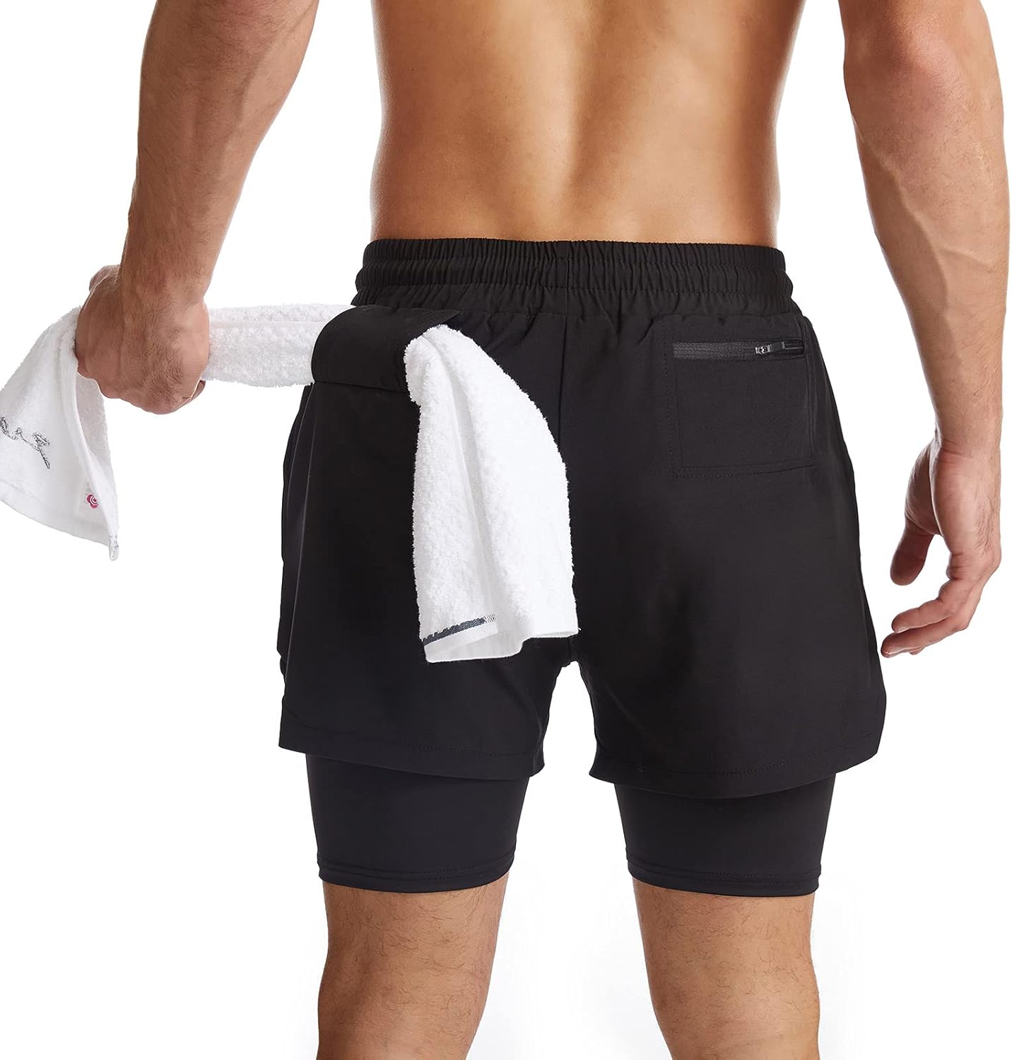 Detalle 2 de Surenow Mens 2-in-1 Running Shorts with Liner