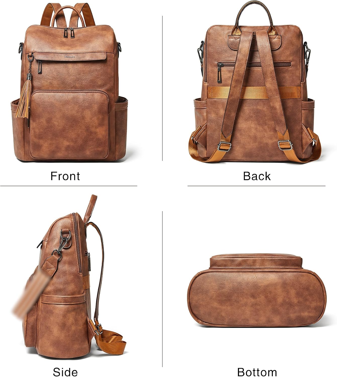 Thumbnail 4 de Shrrie Rucksack Damen 15,6" Laptoprucksack aus Leder