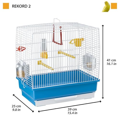Detalle 2 de Ferplast Rekord 2 jaula para pájaros 39×25×41 cm 🐦