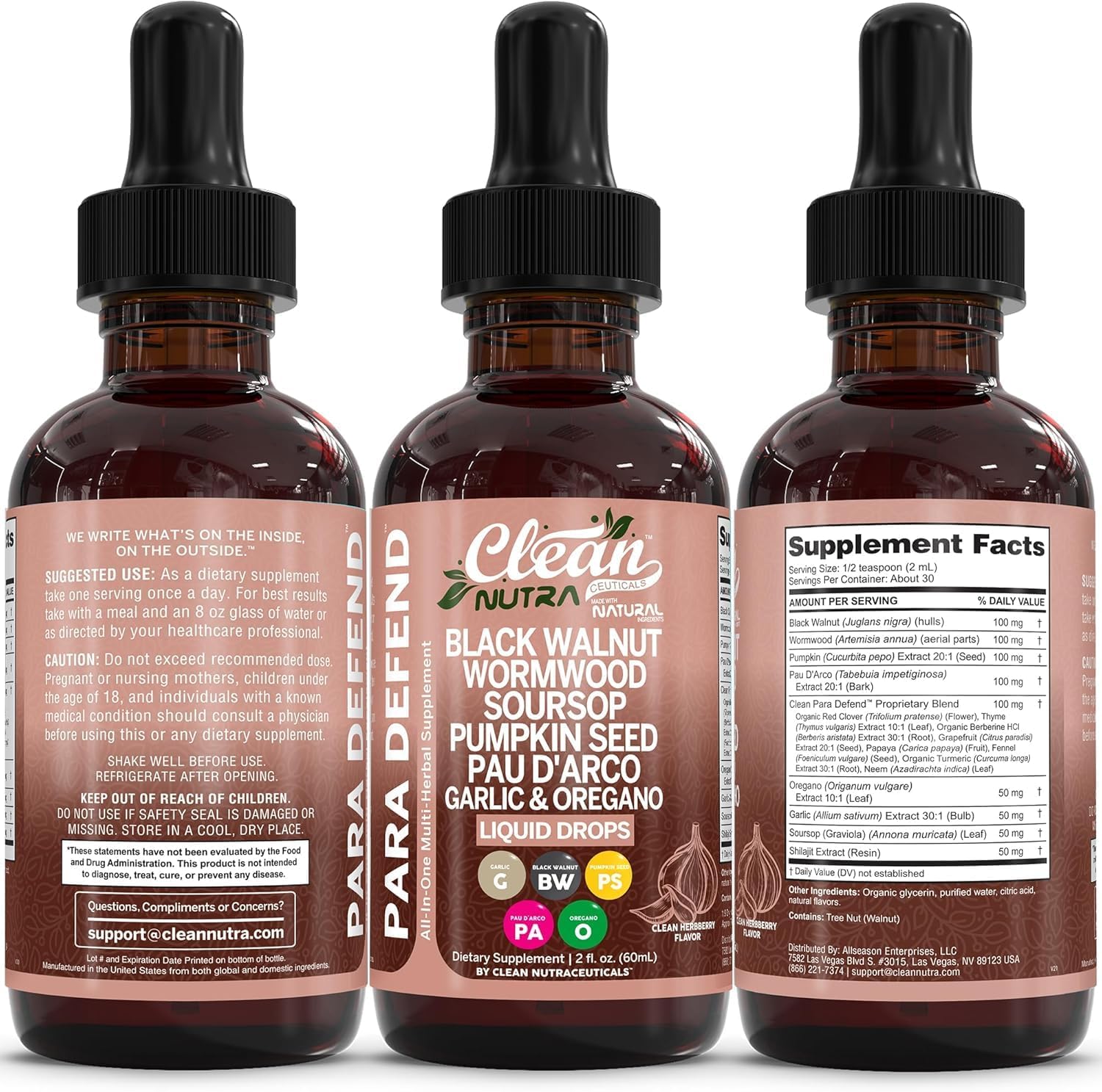 Detalle 1 de Clean Nutra Liquid Herbal Supplement Drops