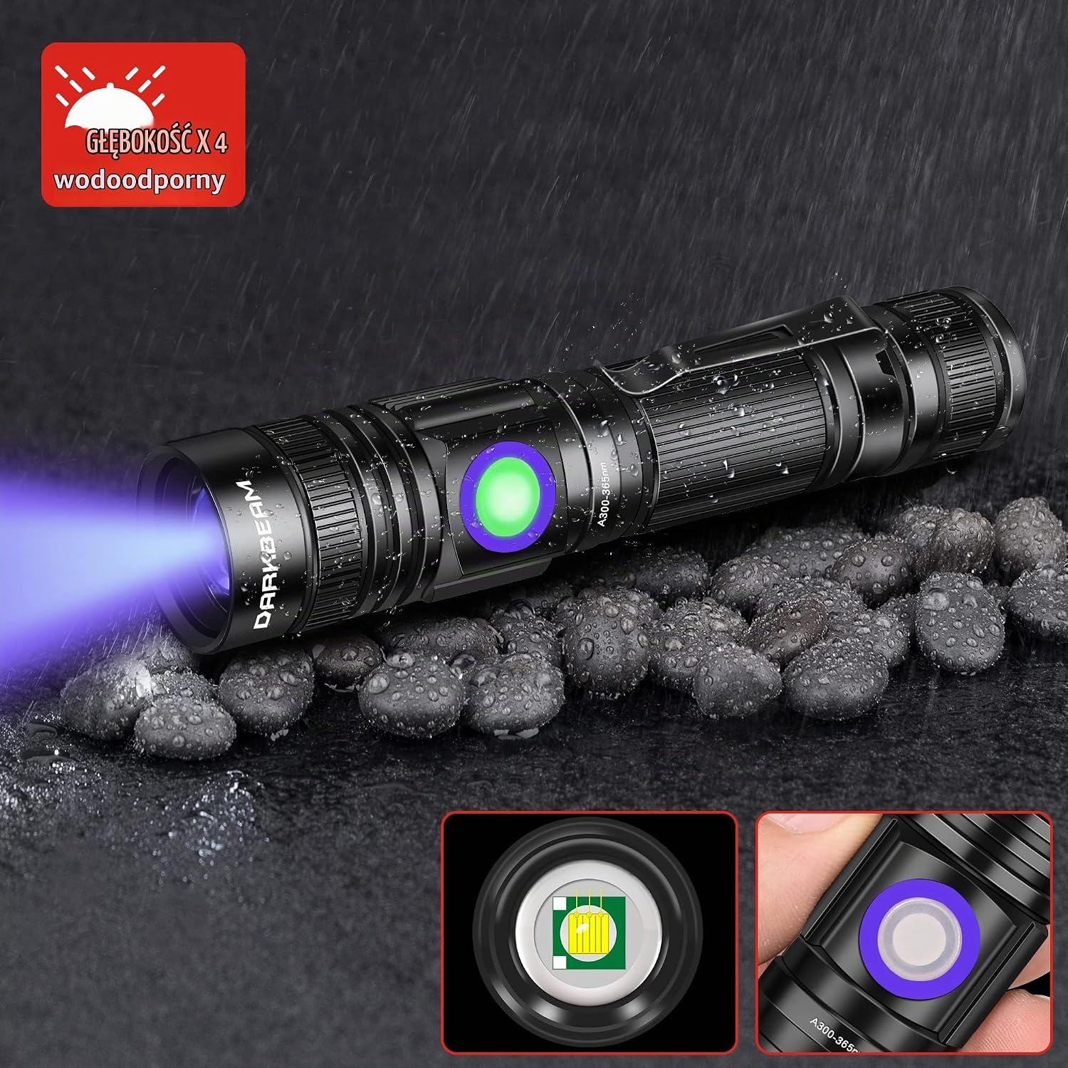 Thumbnail 5 de DARKBEAM A300 365 set-DKL – latarka UV 365 nm z ładowaniem USB-C