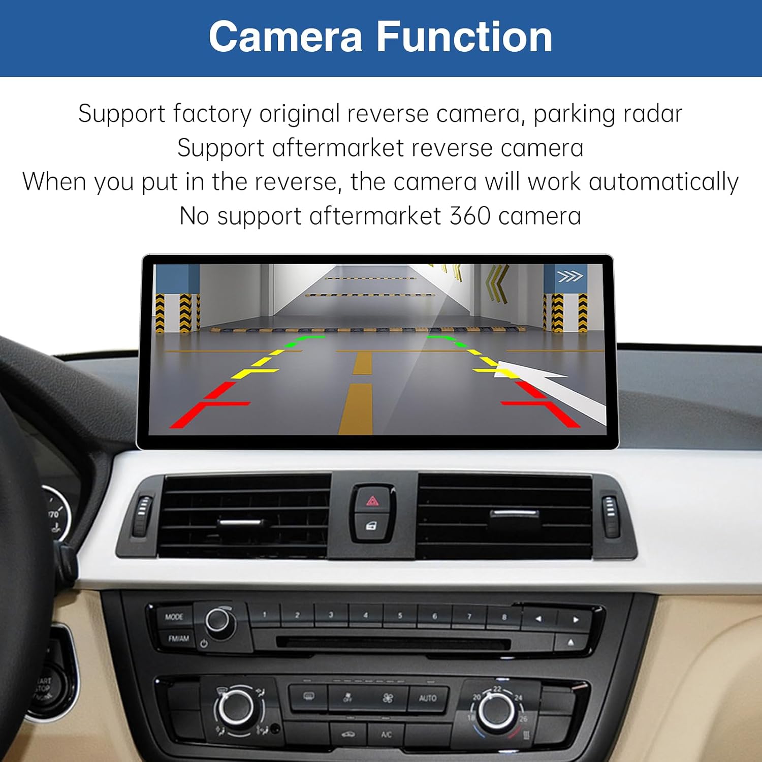 Detalle de Road Top autoradio da 12,3 pollici per BMW Serie 3 e 4 F30/F31/F32 (2012–2015): CarPlay senza fili, Android Auto e MirrorLink