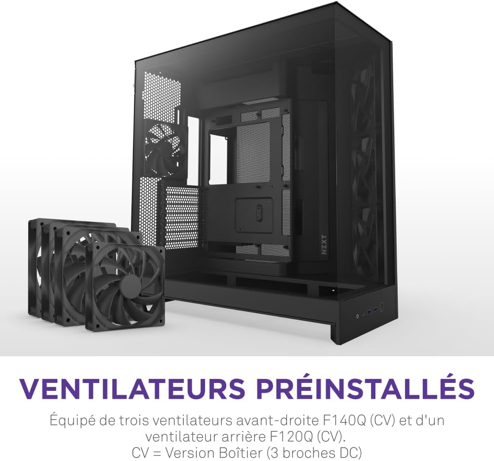 Detalle de NZXT H9 Flow (2025) boîtier ATX Mid-Tower
