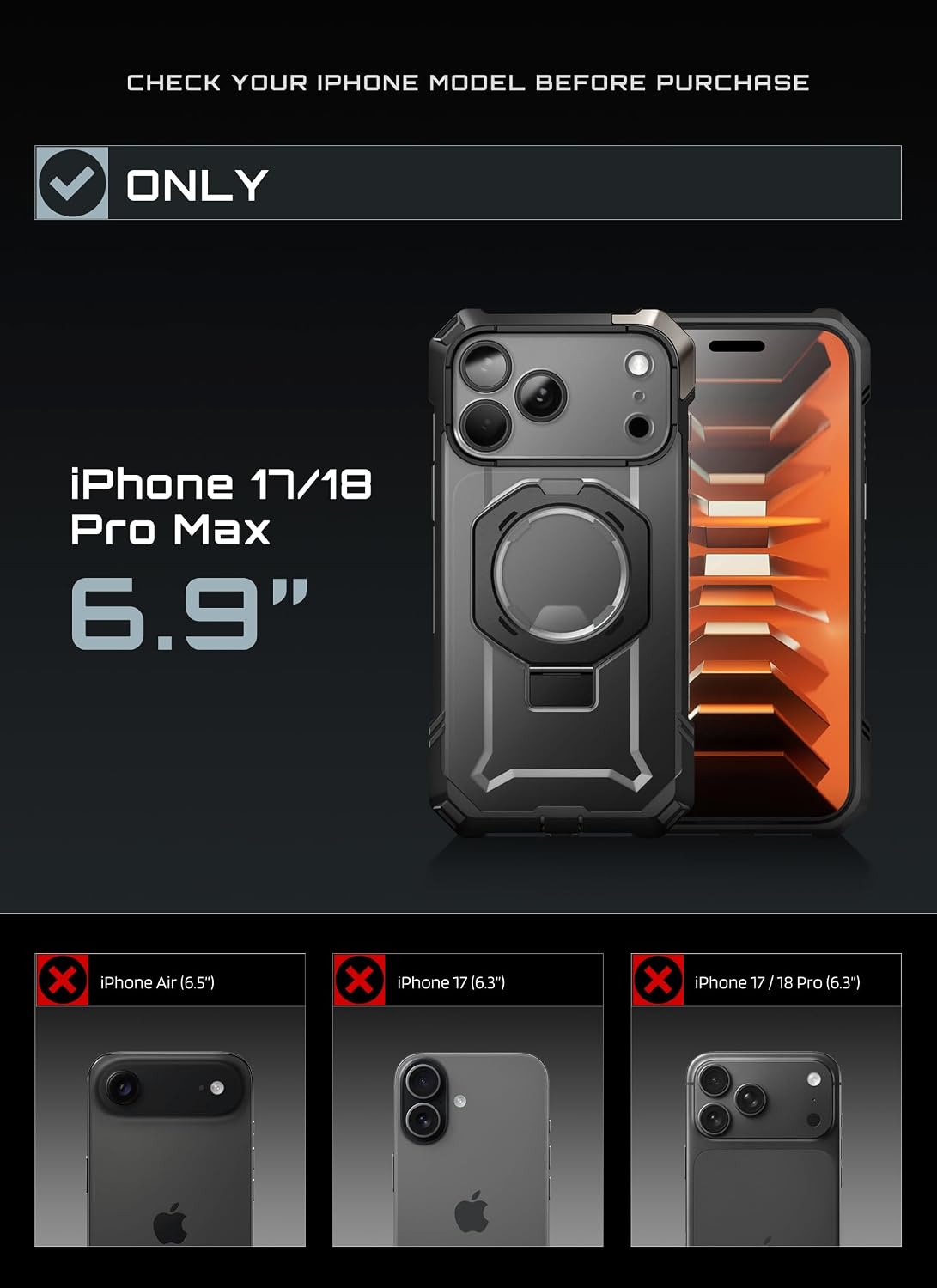 Detalle 2 de SUPCASE Unicorn Beetle Grip iPhone 17 Pro
