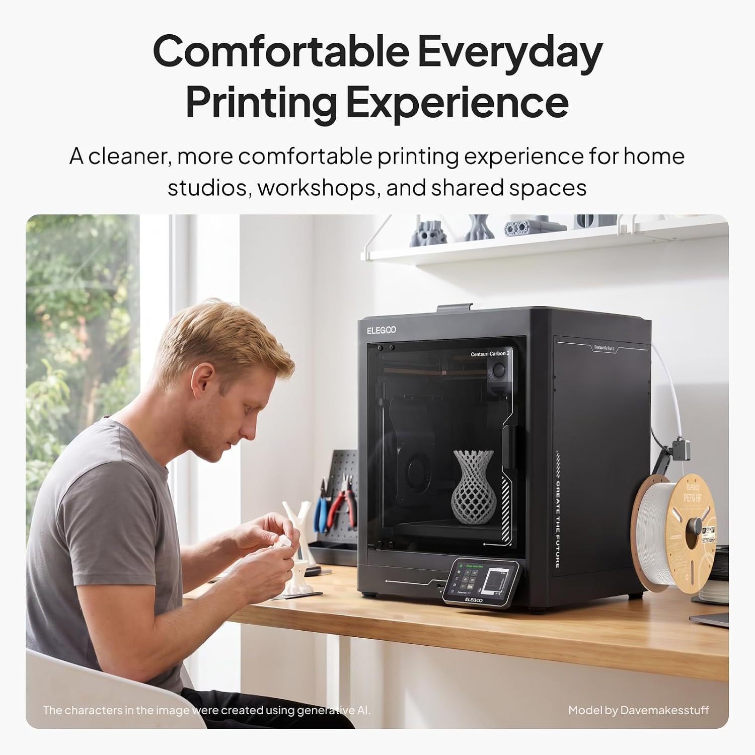 Detalle 2 de ELEGOO PETG 3D Printer Filament, 1.75mm