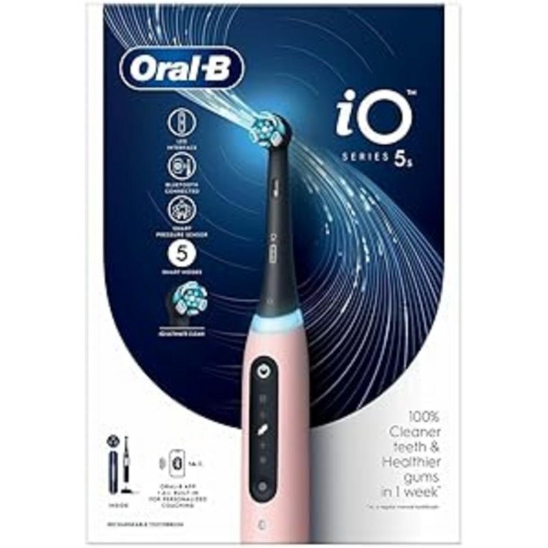 Detalle 2 de Oral-B IO 5S Rosa Enchufe EU: cepillo eléctrico con limpieza envolvente y app