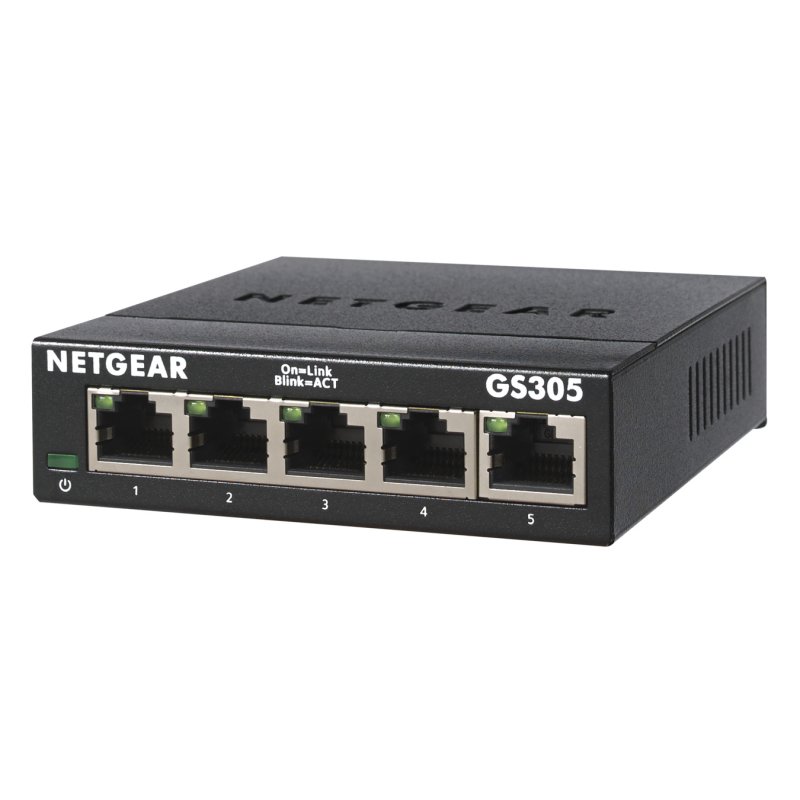 Detalle 2 de Netgear GS305-300PES: Switch no administrado de 5 puertos Gigabit para oficina y hogar