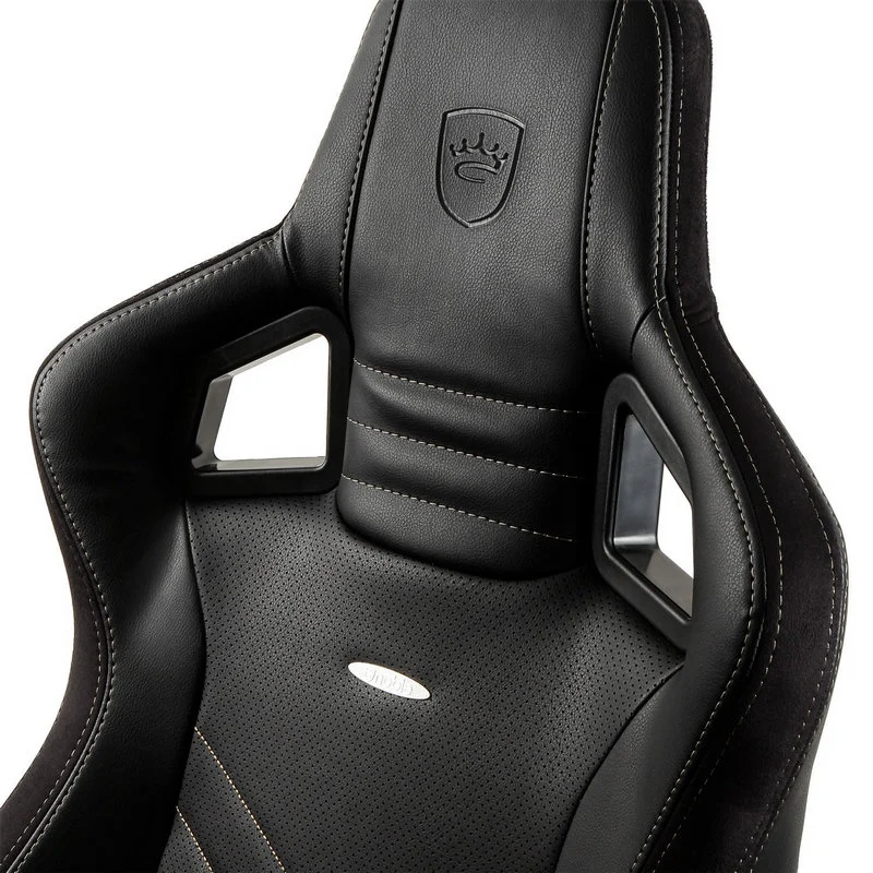 Detalle de noblechairs Epic silla gaming acolchada negro/dorado