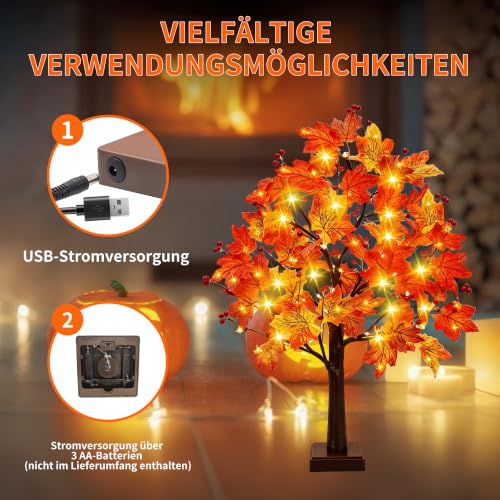 Thumbnail 3 de Herbstdeko Innen LED Baum mit 74 LEDs – 66 cm