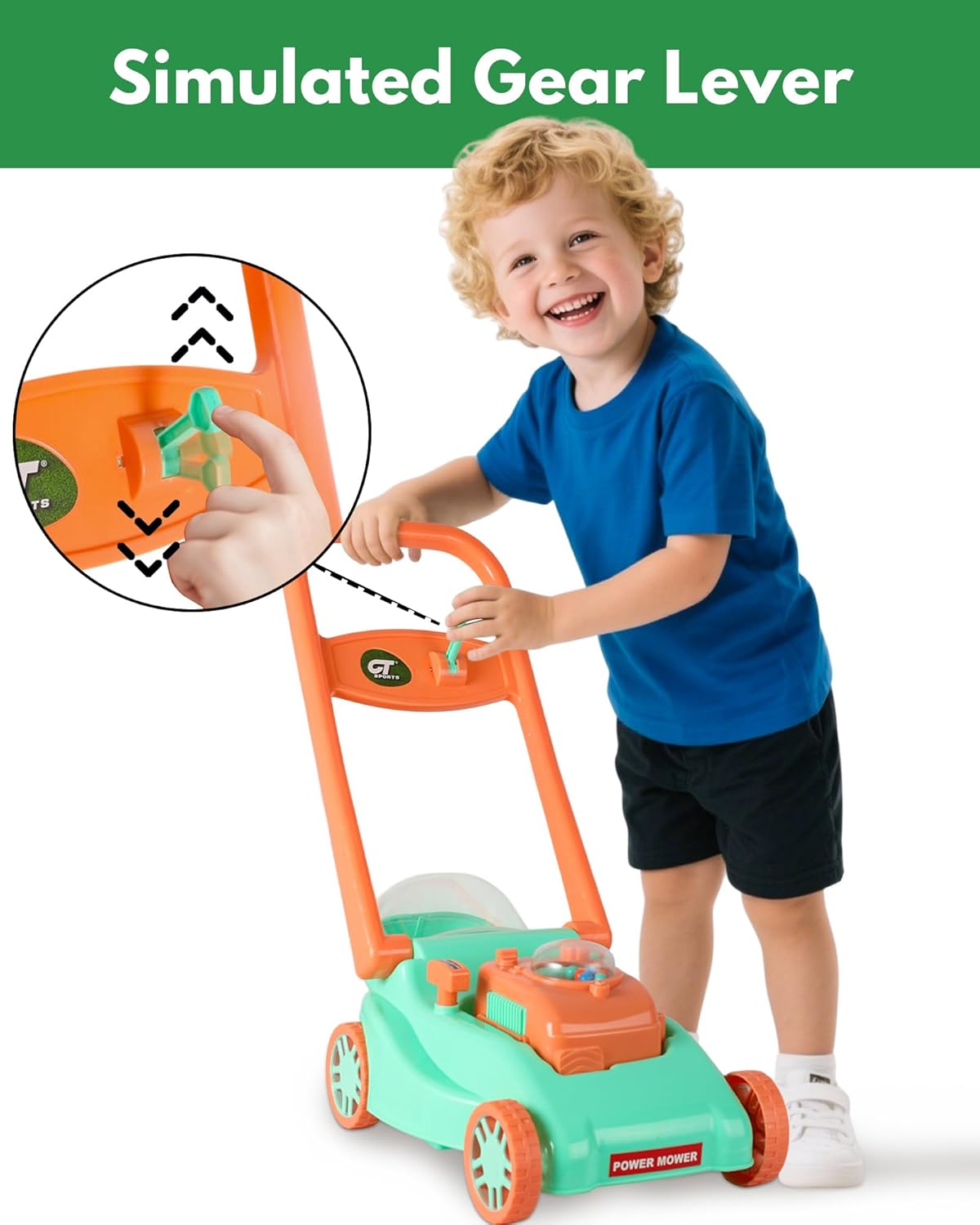 Thumbnail 6 de Kids Lawn Mower Toy with Realistic Grass-Cutting Action (No Batteries) for Ages 3–6