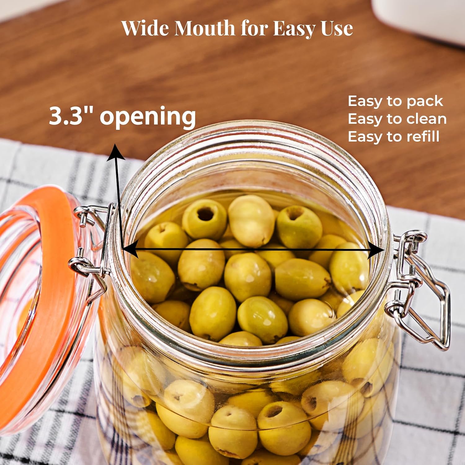 Detalle 2 de Glolaurge 1.8L Wide Mouth Fermentation Jar (Pack of 2) with Airlocks, Weights & Accessories
