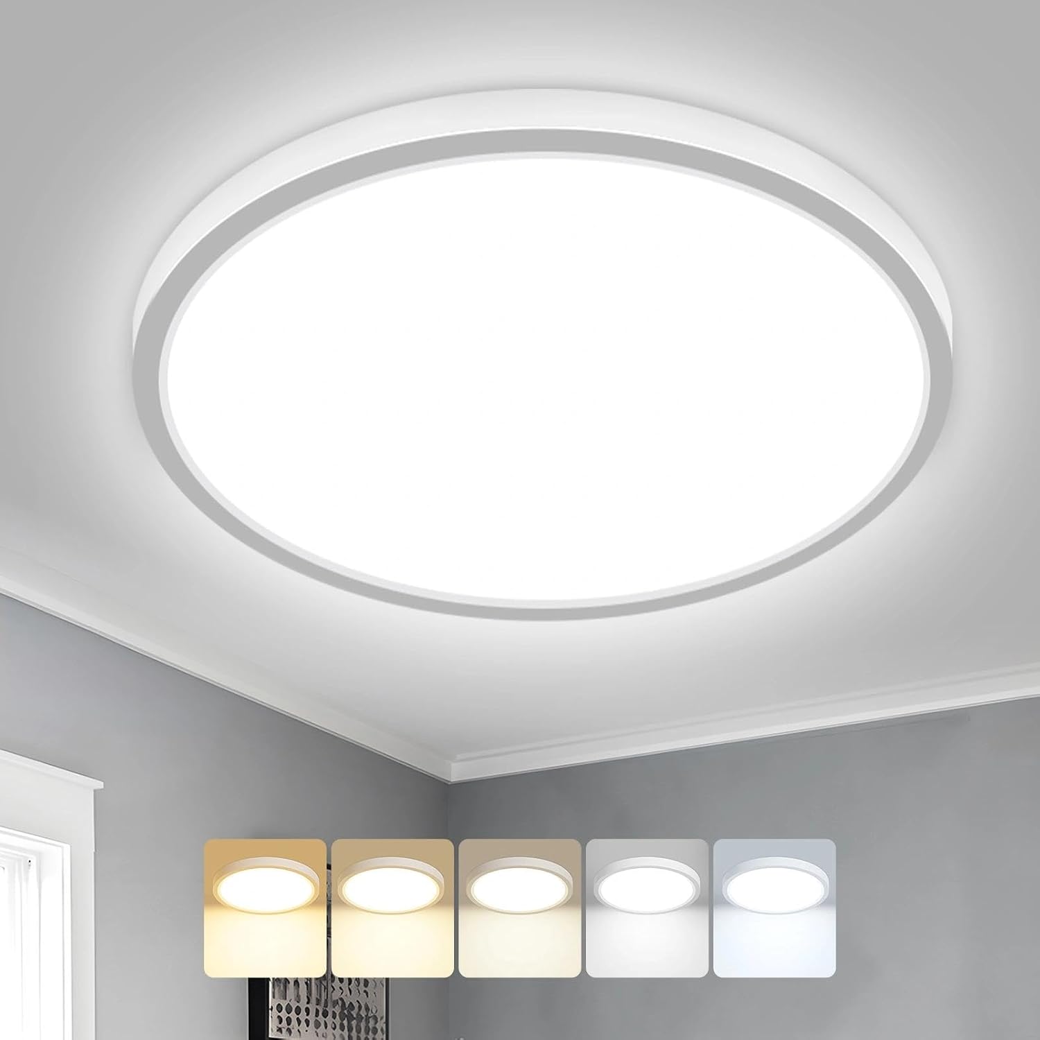 Detalle de Peasur 18W LED Bathroom Ceiling Light 22cm