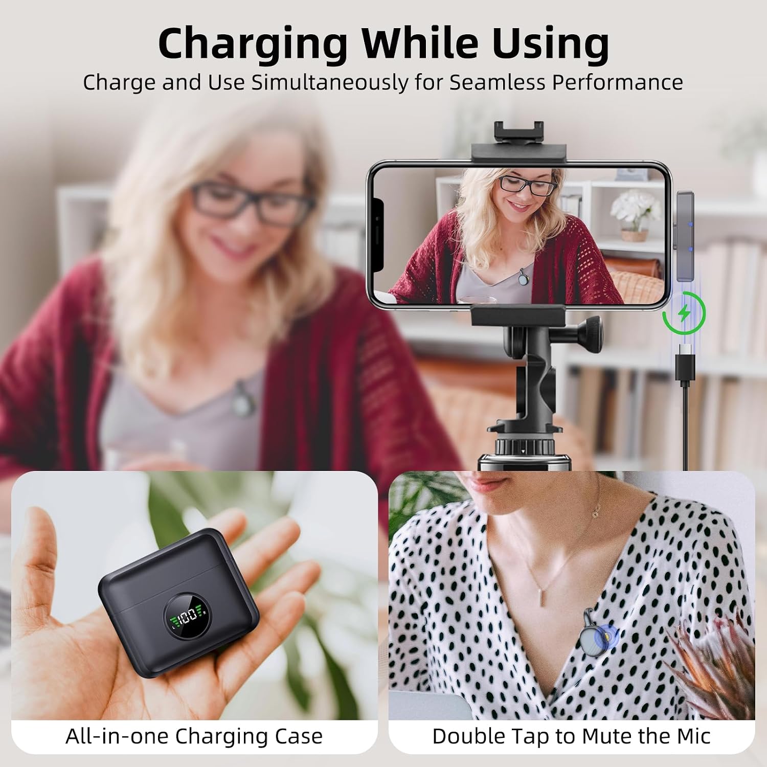 Thumbnail 6 de TXTUNE K28 Wireless Lavalier Microphone with USB-C and Charging Case