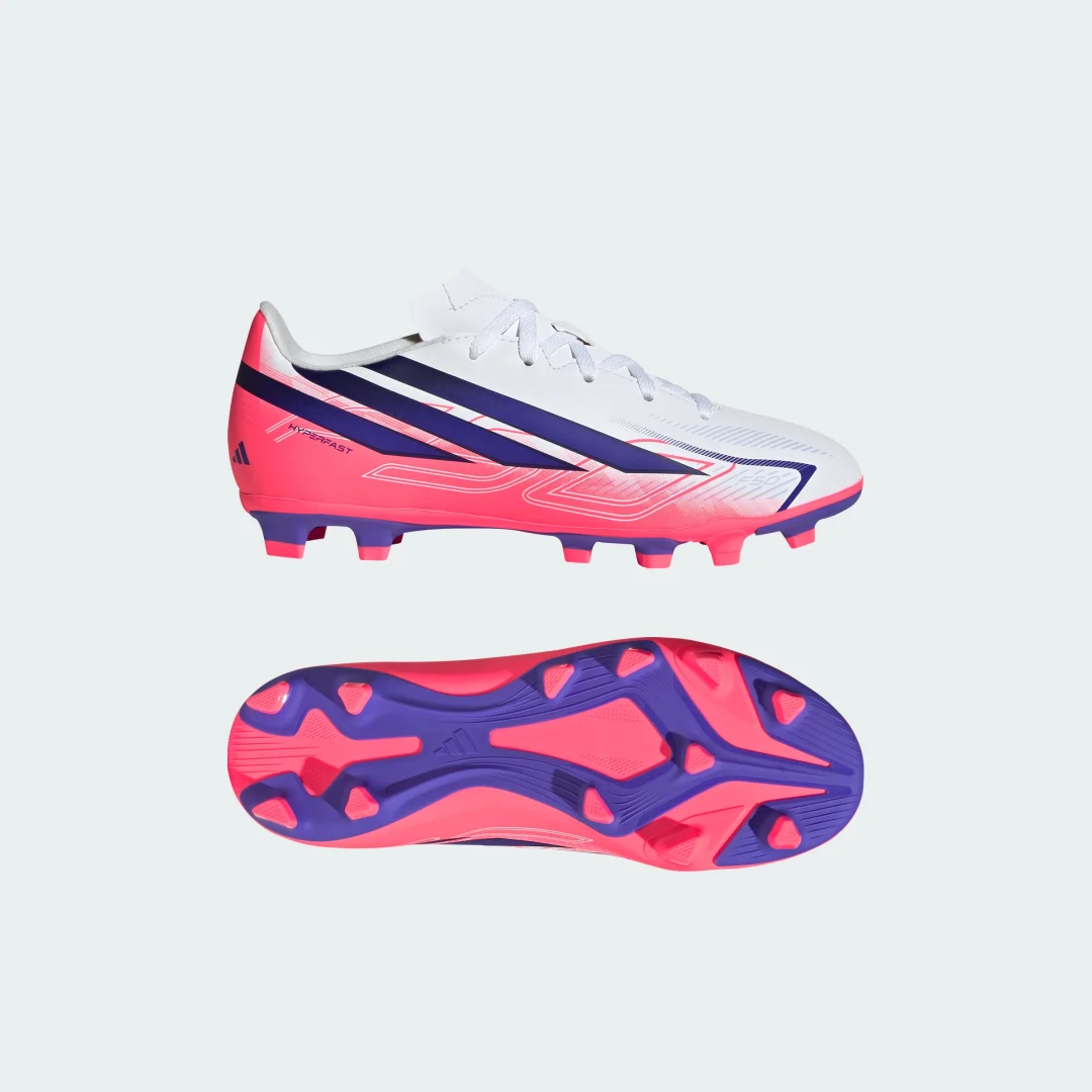 Detalle de Bota de fútbol Adidas F50 Hyperfast Club para césped natural seco y multisuperficie