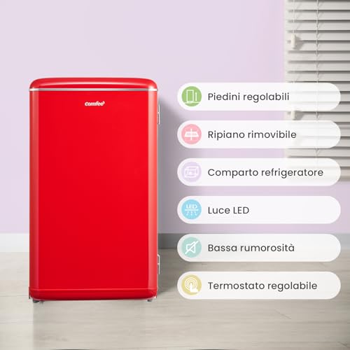 Thumbnail 8 de COMFEE' Mini Frigo 93L Monoporta Design Retrò Rosso – Eleganza compatta per la casa o l'ufficio