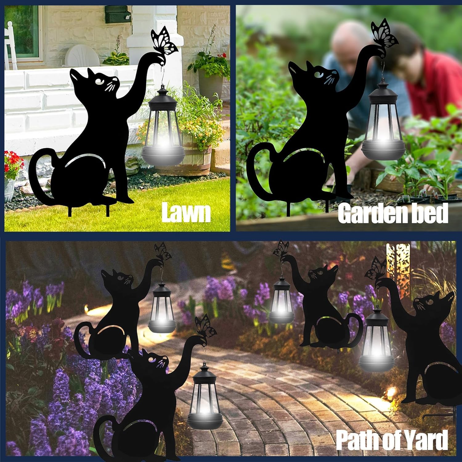 Thumbnail 3 de Twinbling Black Cat Yard Decorations Outdoor with Solar Lights
