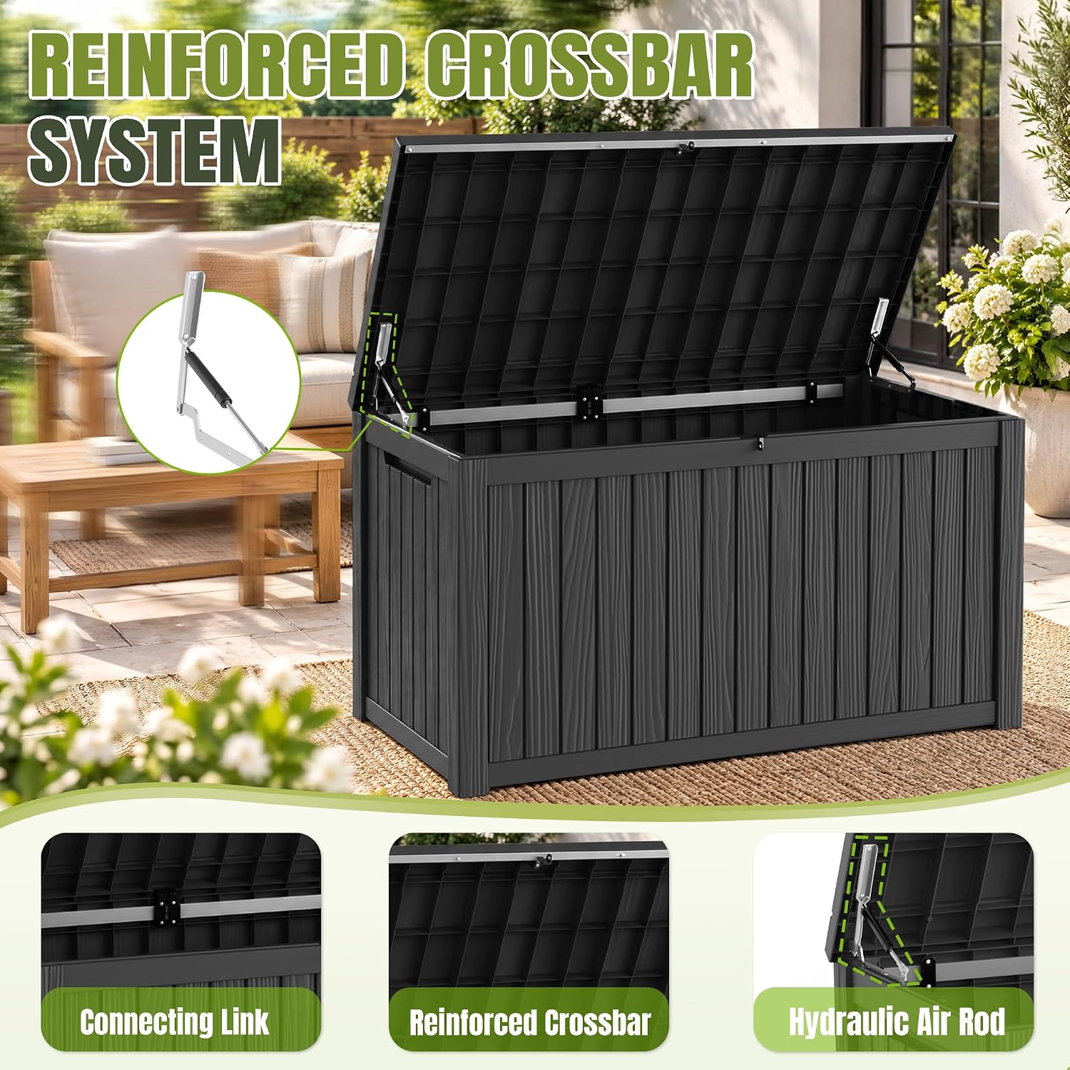 Detalle de DRATO Outdoor Storage Box 325 Gallon
