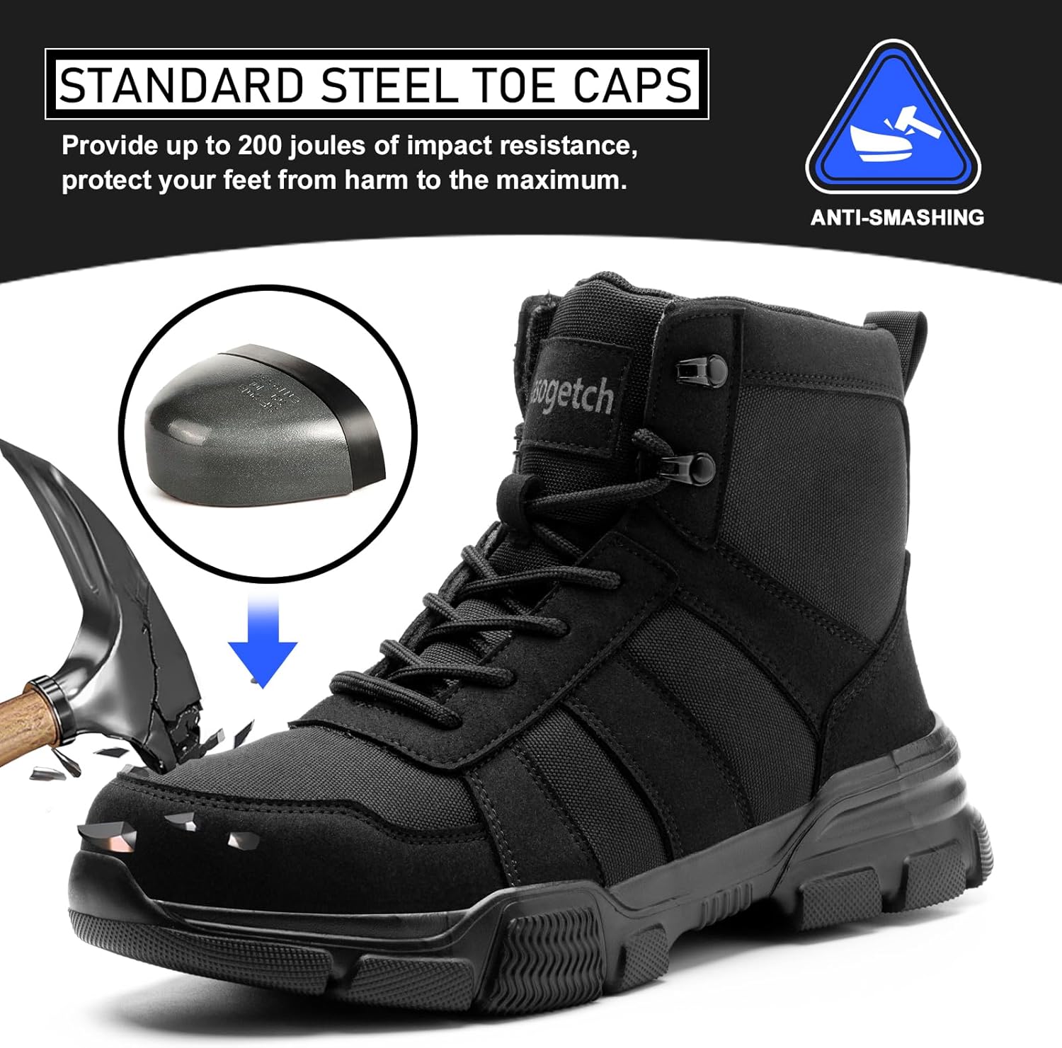 Thumbnail 1 de Safety Boots Lightweight Steel Toe Boots for Men and Women – Comfortable Work Shoes