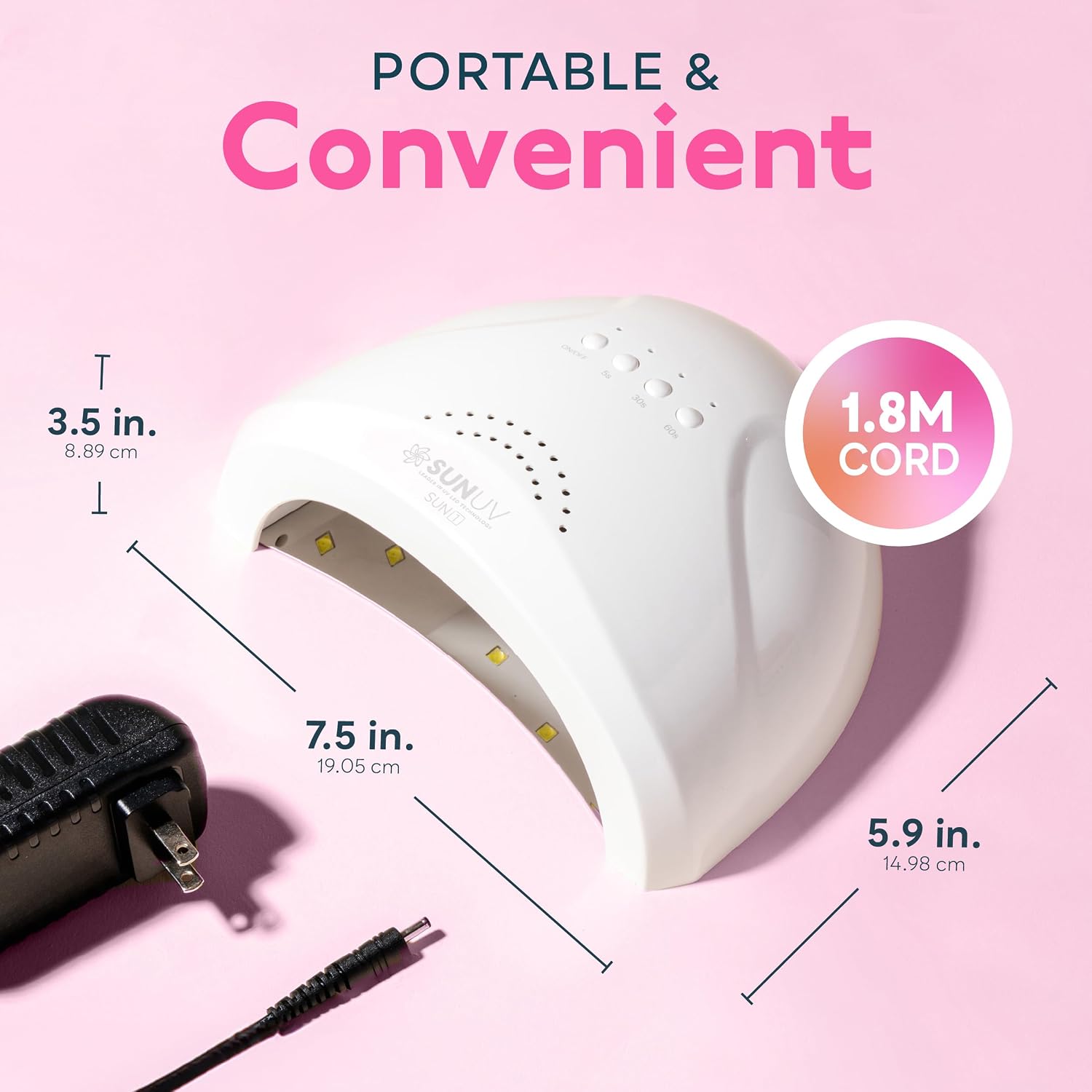 Detalle 1 de SUNUV SUNONEWT UV LED Nail Lamp with 3 Timers and Removable Base