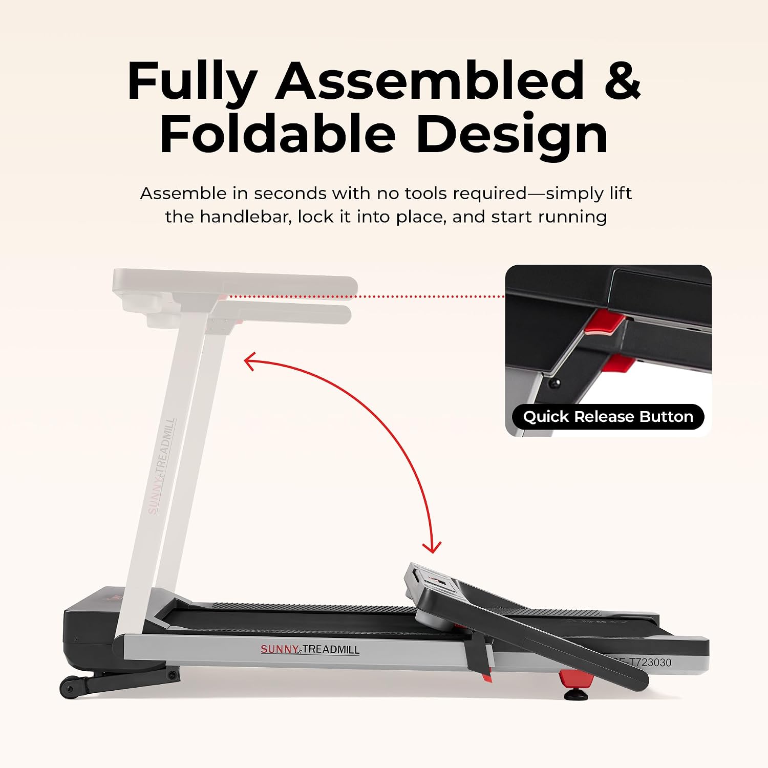 Thumbnail 1 de Sunny Health & Fitness Auto Incline Treadmill: Fully Assembled Walking Pad
